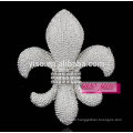 Broche en cristal de fleur de lis de style coréen